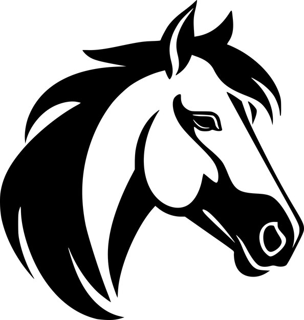 Vector ilustración vectorial de caballos de alta calidad para gráficos de camisetas