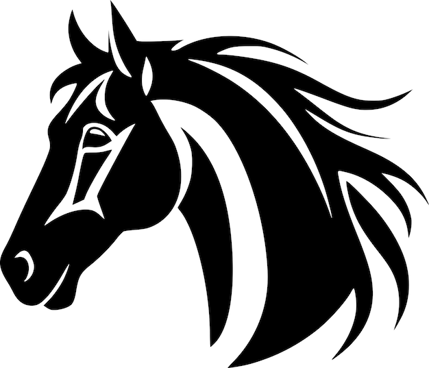 Vector ilustración vectorial de caballos de alta calidad para gráficos de camisetas