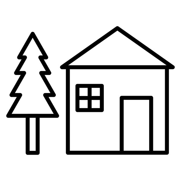 Ilustración vectorial de la cabaña