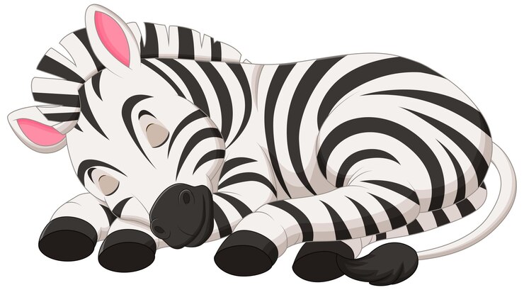 Vector ilustración vectorial de cabañas de cebra animadas para dormir concepto de icono de naturaleza animal