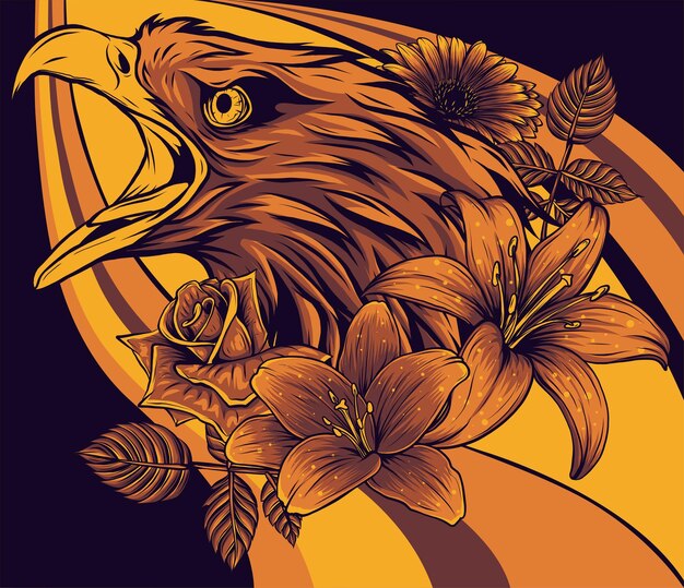 Ilustración vectorial de la cabeza del águila