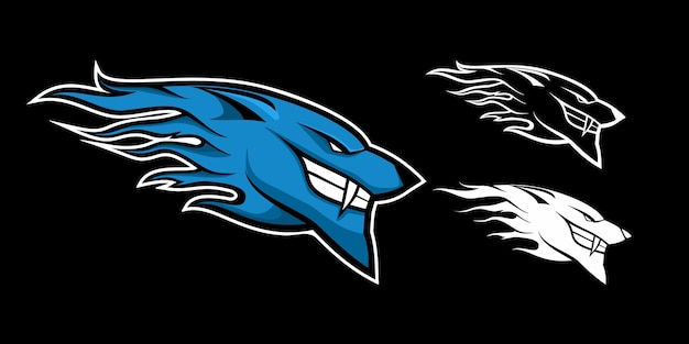 Ilustración vectorial de una cabeza de lobo Perfecta para el logo de tu equipo deportivo