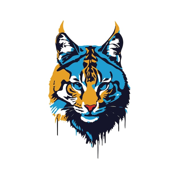 Vector ilustración vectorial de la cabeza de tigre