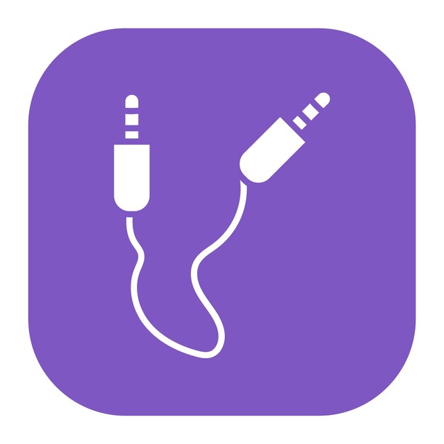 Ilustración vectorial de cables de audio