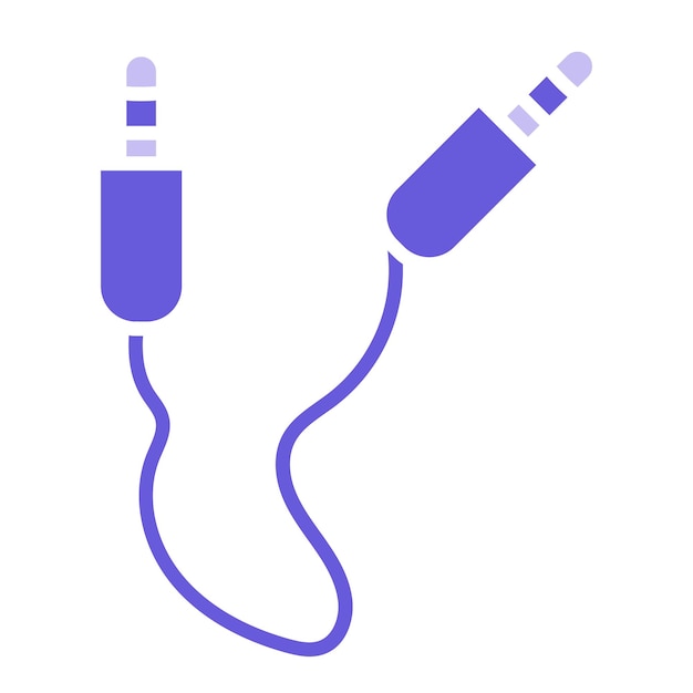 Ilustración vectorial de cables de audio