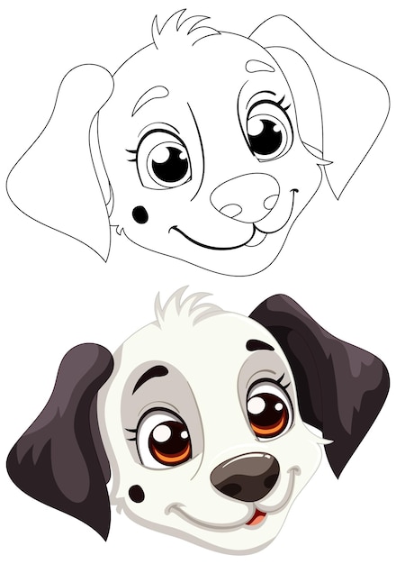 Vector ilustración vectorial de un cachorro alegre