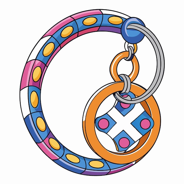Ilustración vectorial de la cadena de llaves