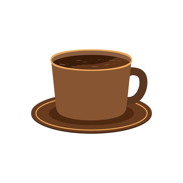 Ilustración vectorial de café sobre fondo blanco Café de desayuno y bebidas deliciosas