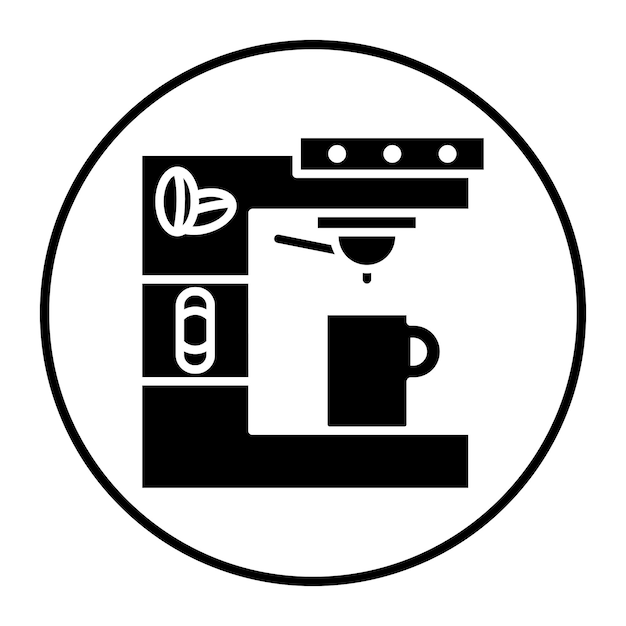 Ilustración vectorial de la cafetera