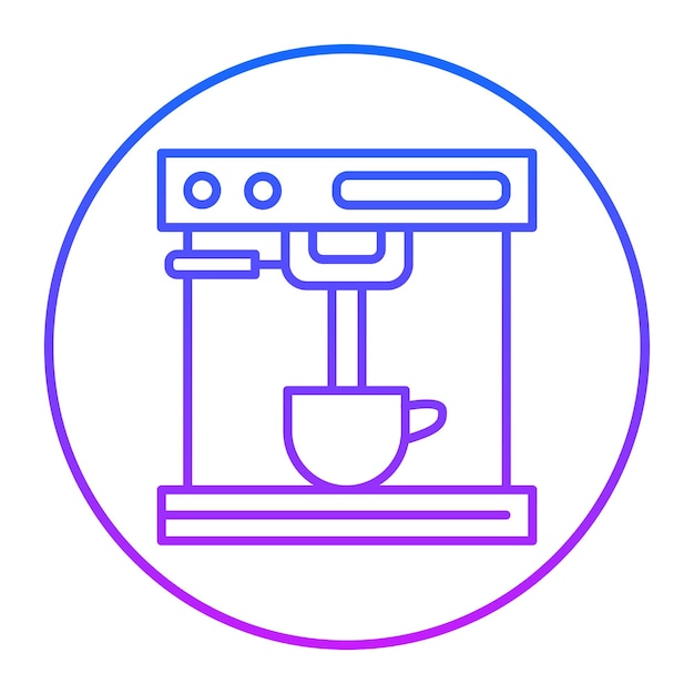 Ilustración vectorial de la cafetera