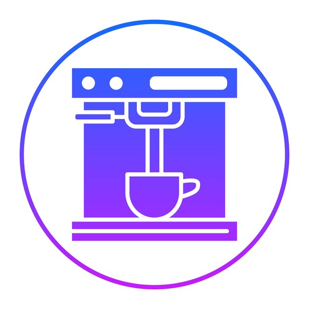 Ilustración vectorial de la cafetera