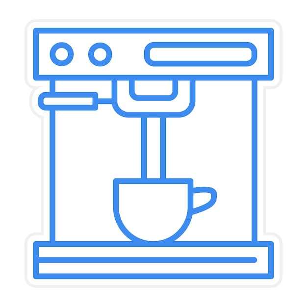Ilustración vectorial de la cafetera