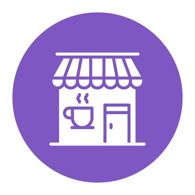 Ilustración vectorial de una cafetería