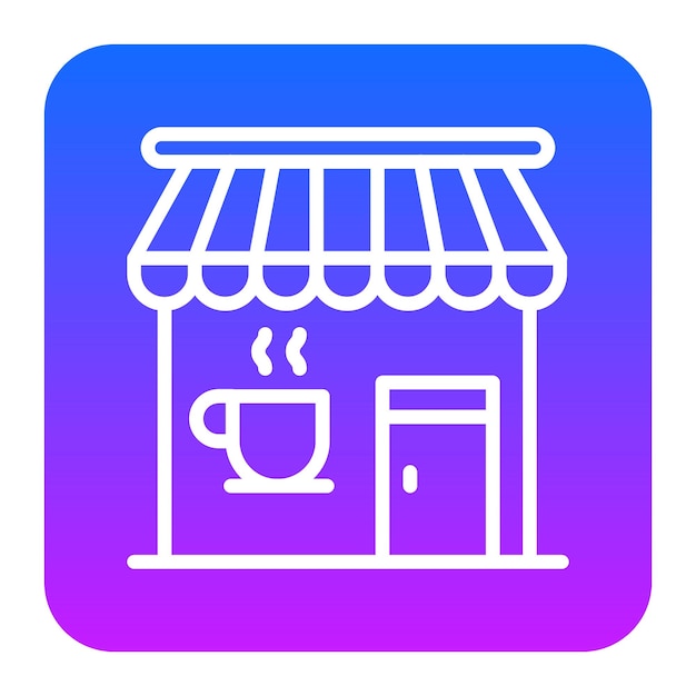Ilustración vectorial de una cafetería
