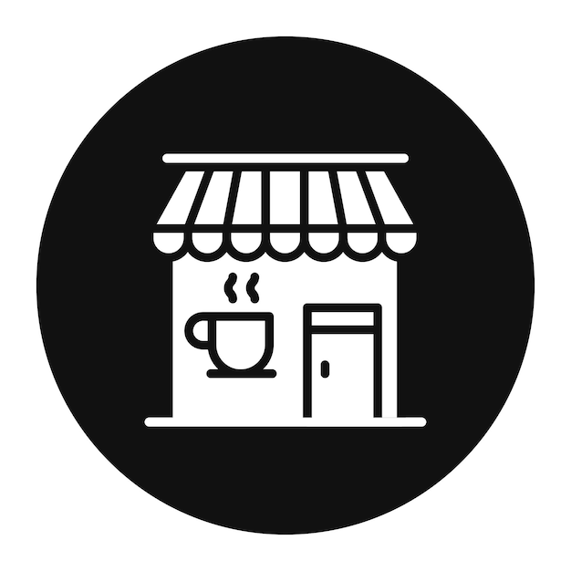 Ilustración vectorial de una cafetería