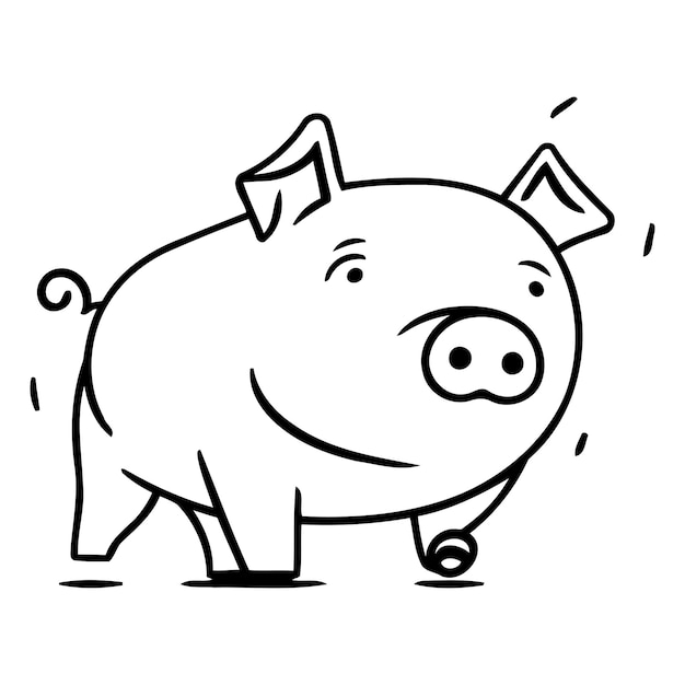 Ilustración vectorial de la caja de ahorros Característico personaje de dibujos animados