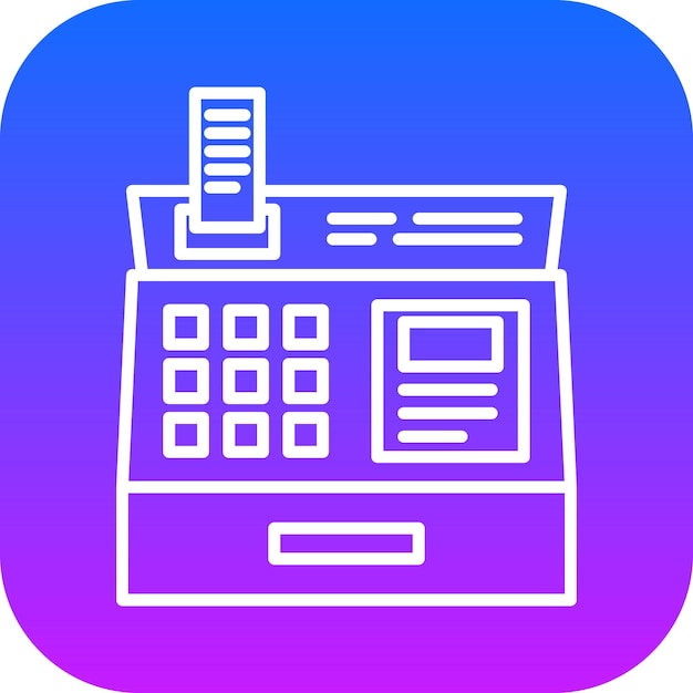 Ilustración vectorial de la caja automática