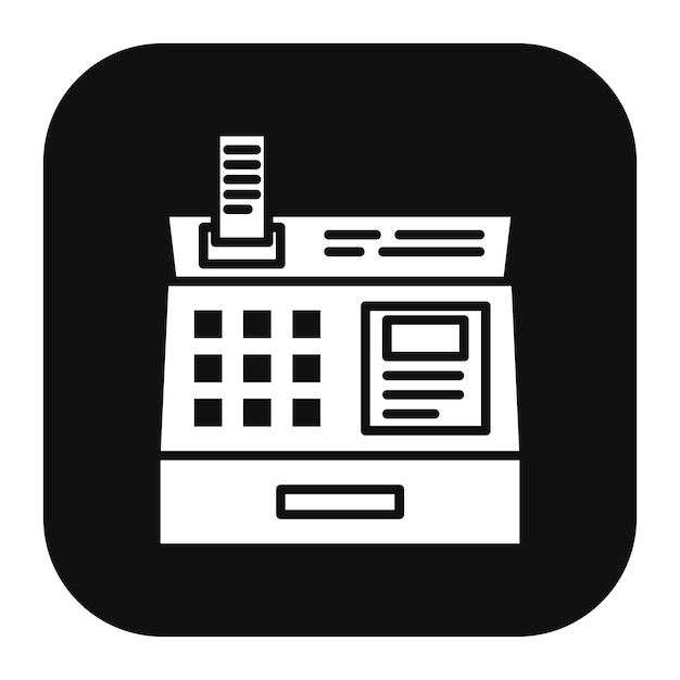 Ilustración vectorial de la caja automática