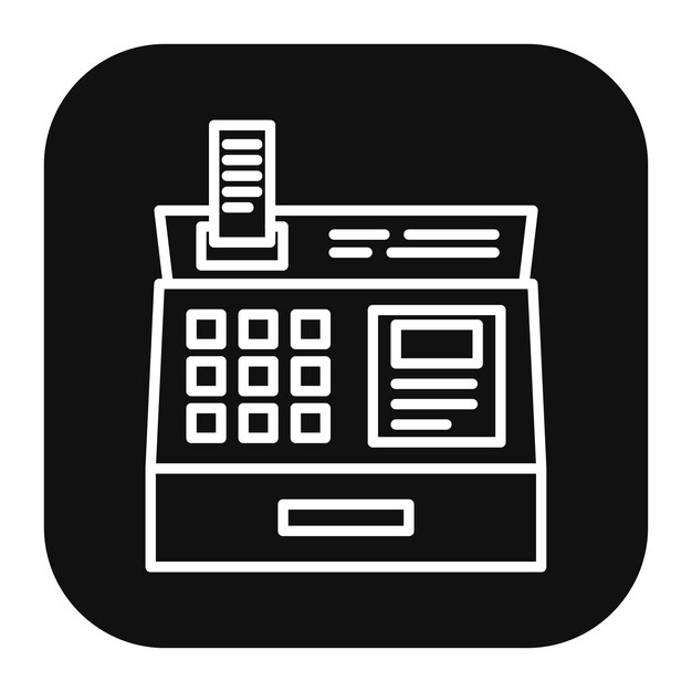 Ilustración vectorial de la caja automática