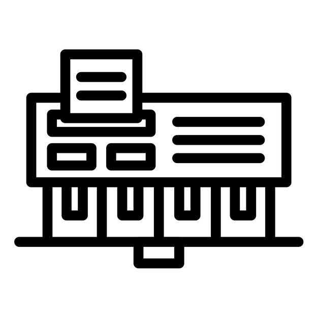 Ilustración vectorial de la caja automática