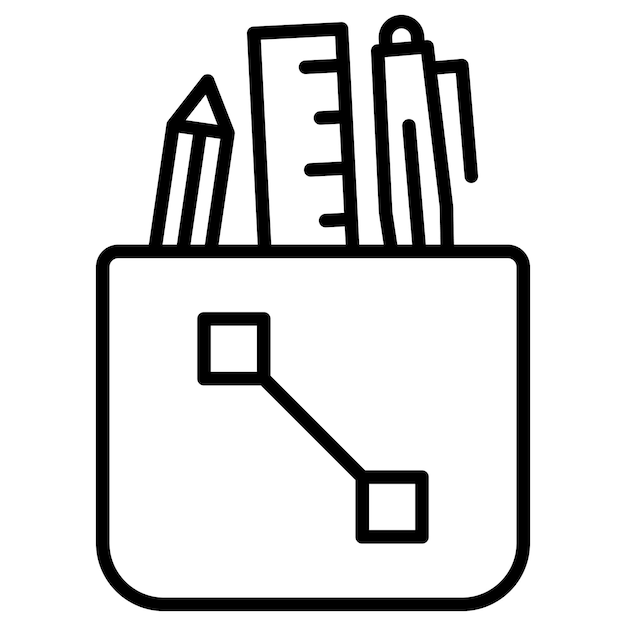 Ilustración vectorial de la caja del lápiz