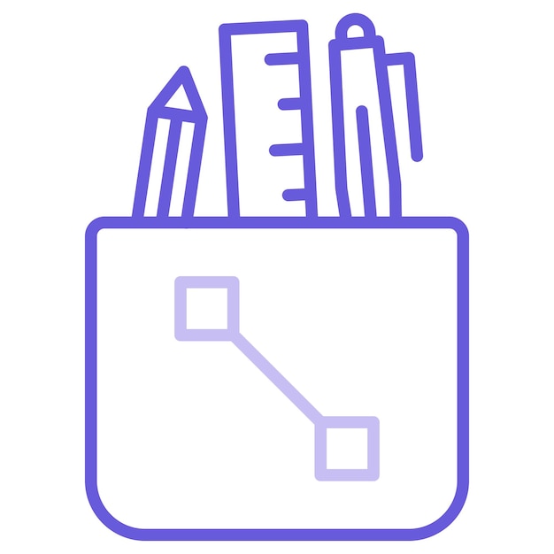 Ilustración vectorial de la caja del lápiz