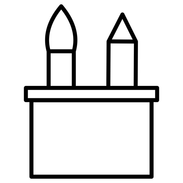 Ilustración vectorial de la caja de lápiz