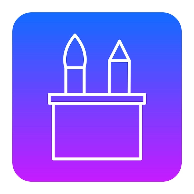 Ilustración vectorial de la caja de lápiz