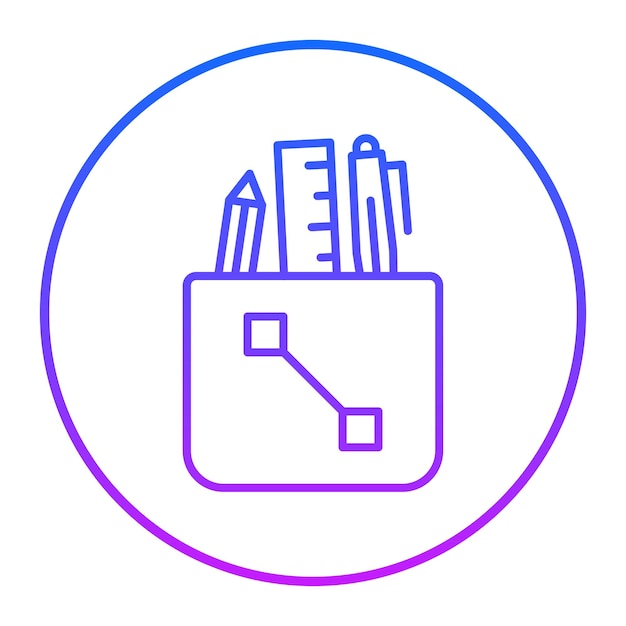 Ilustración vectorial de la caja del lápiz
