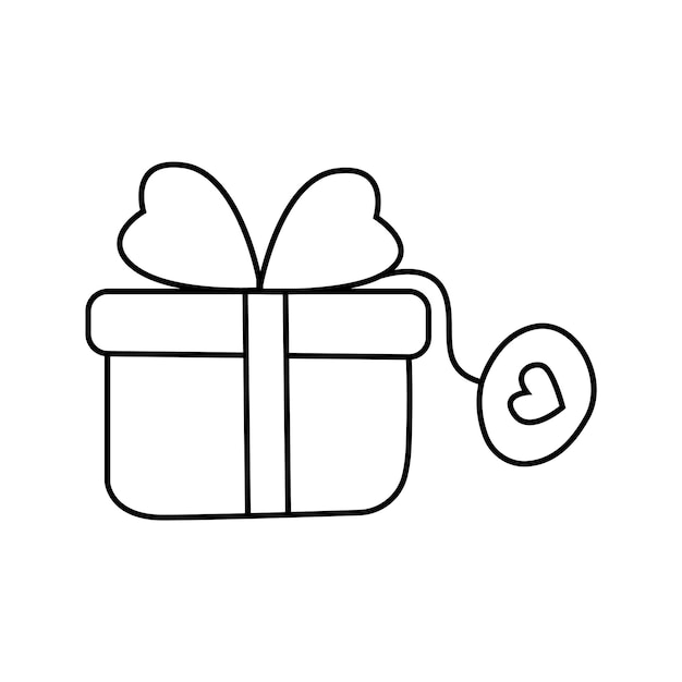 Ilustración vectorial de una caja con un regalo