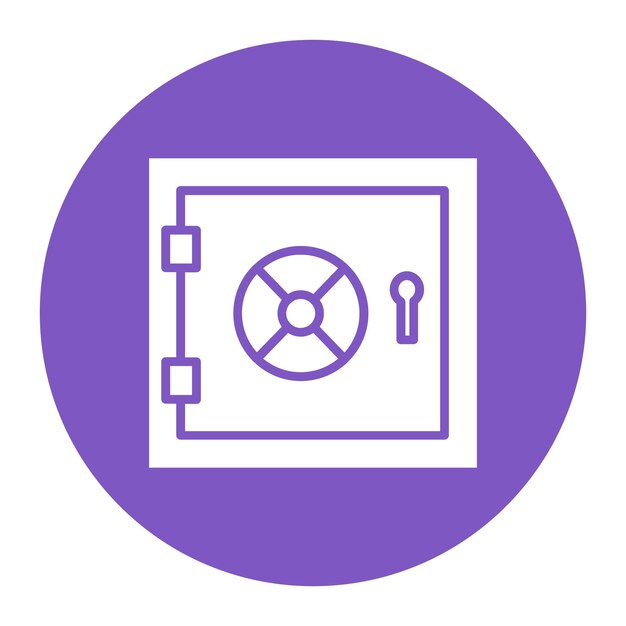 Ilustración vectorial de la caja de seguridad