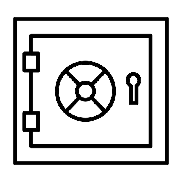 Ilustración vectorial de la caja de seguridad