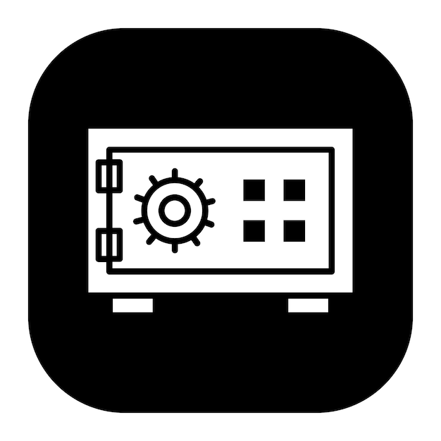 Ilustración vectorial de la caja de seguridad