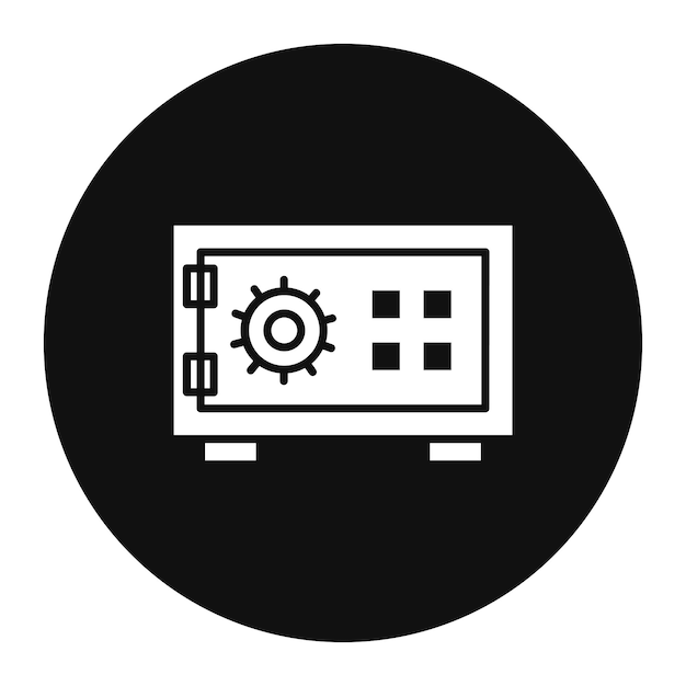 Ilustración vectorial de la caja de seguridad