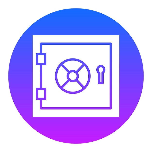 Ilustración vectorial de la caja de seguridad