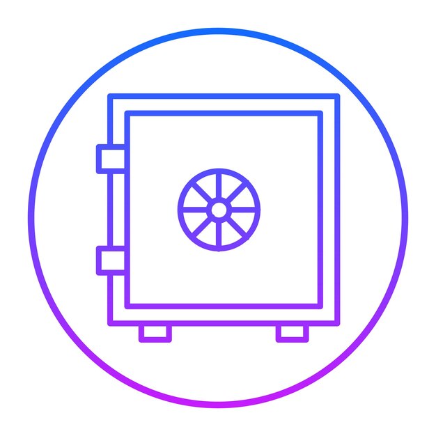 Ilustración vectorial de la caja de seguridad