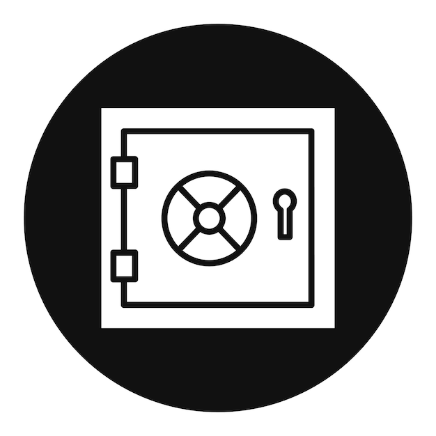 Ilustración vectorial de la caja de seguridad