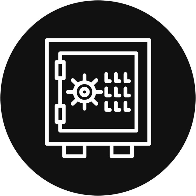 Ilustración vectorial de la caja de seguridad