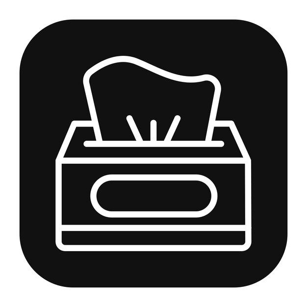 Ilustración vectorial de la caja de tejidos