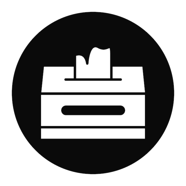 Ilustración vectorial de la caja de tejidos