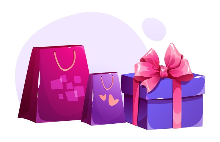 Ilustración vectorial de cajas de regalos Objetos de cumpleaños