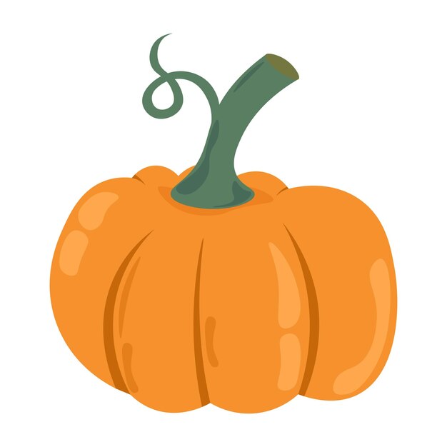 Ilustración vectorial de calabaza aislada en blanco