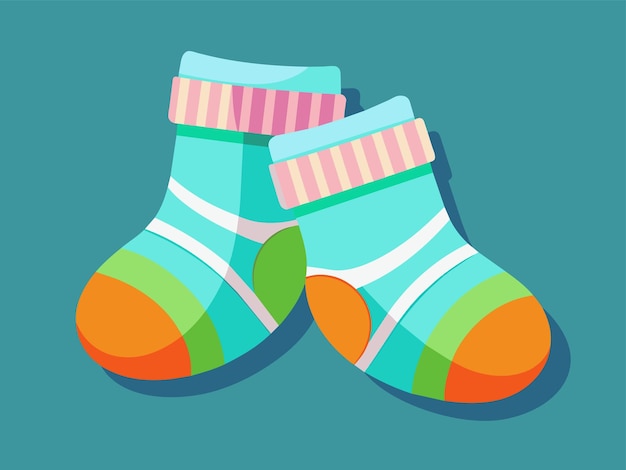 Ilustración vectorial de calcetines para bebés
