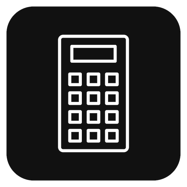 Ilustración vectorial de la calculadora