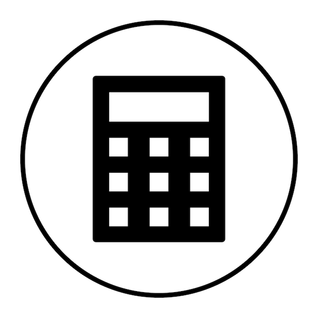 Ilustración vectorial de la calculadora