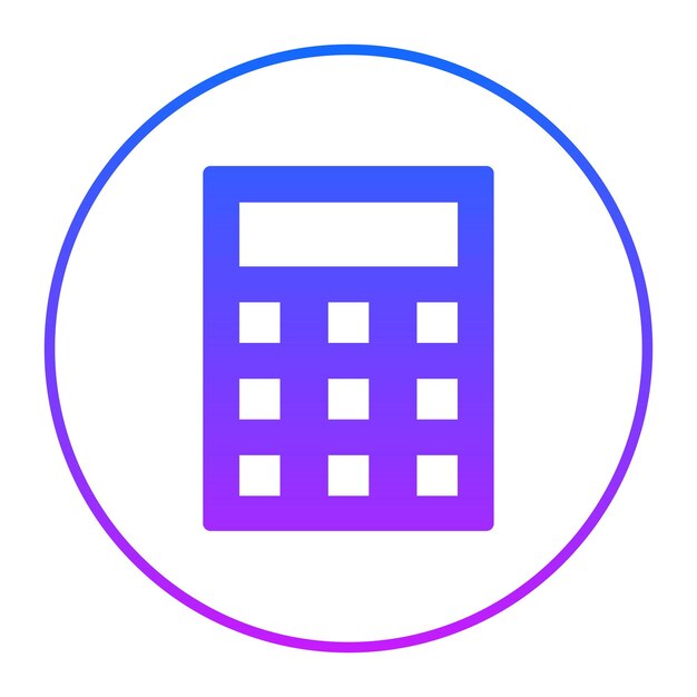 Ilustración vectorial de la calculadora