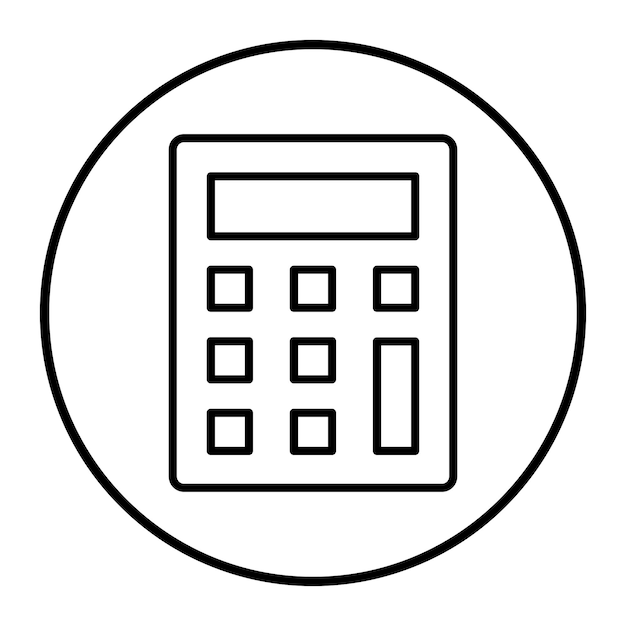 Ilustración vectorial de la calculadora