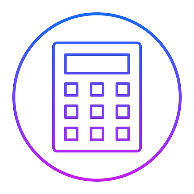 Ilustración vectorial de la calculadora