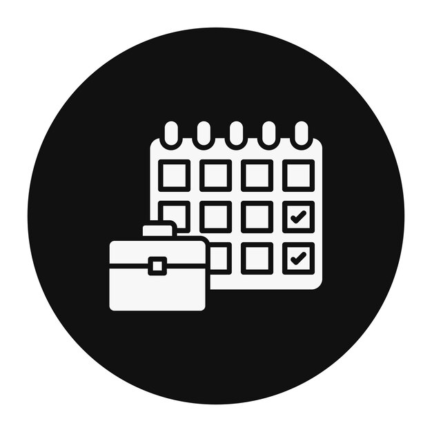 Ilustración vectorial del calendario de negocios