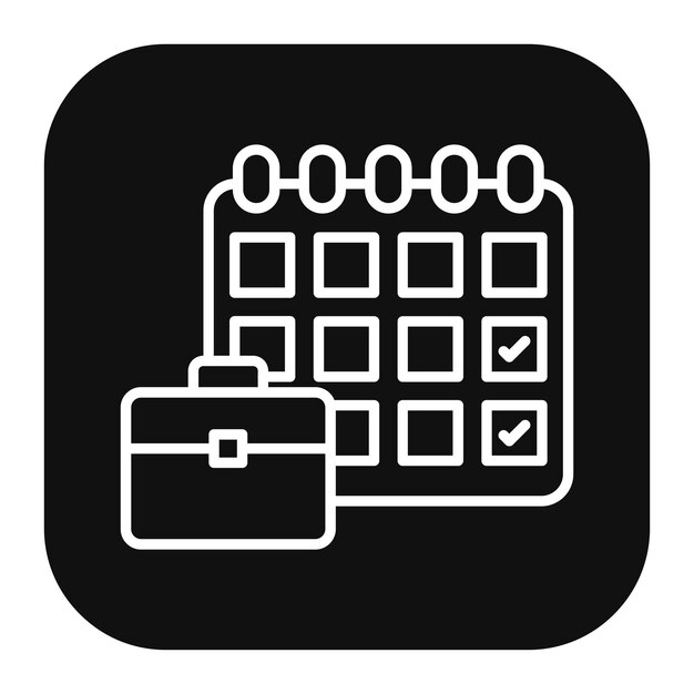 Ilustración vectorial del calendario de negocios